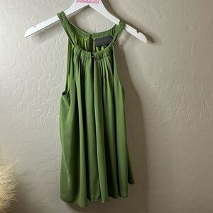 Sunday in Brooklyn green tank top 100% polyester keyhole, opening at neck medium